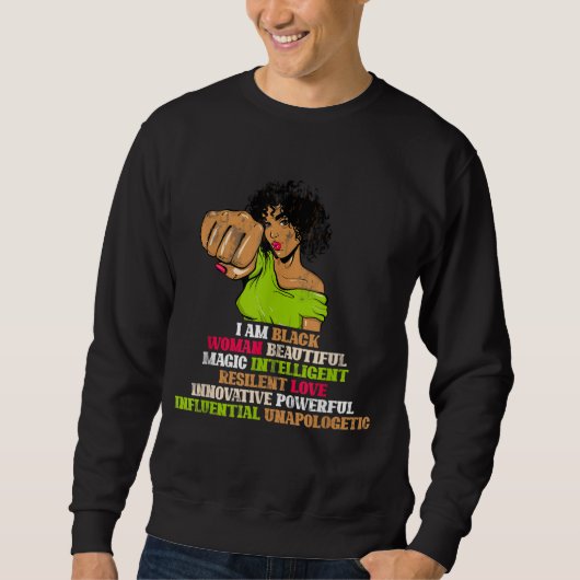 Sweatshirt BHM Femmes Filles Cadeau Noir Histoire Mois Africa (Devant)