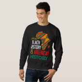 Sweatshirt BHM Noirs Américains Fier Africain-Américain Noir (Devant entier)