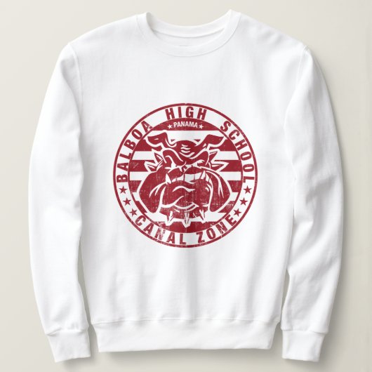 Sweatshirt BHS Bulldogs (patiné - rouge) (Design devant)