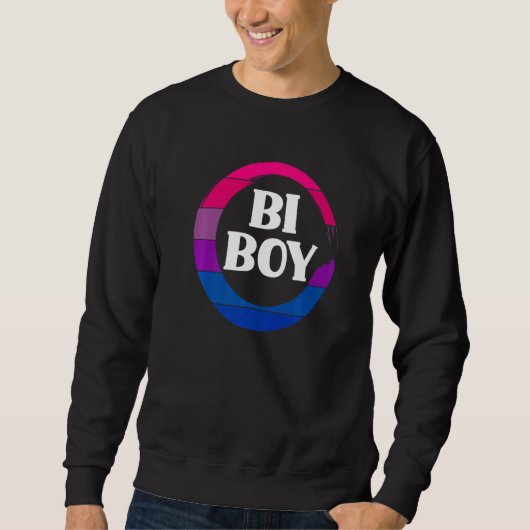 Sweatshirt Bi Boy Funny Bi Pride Flag Bisexual Premium (Devant)