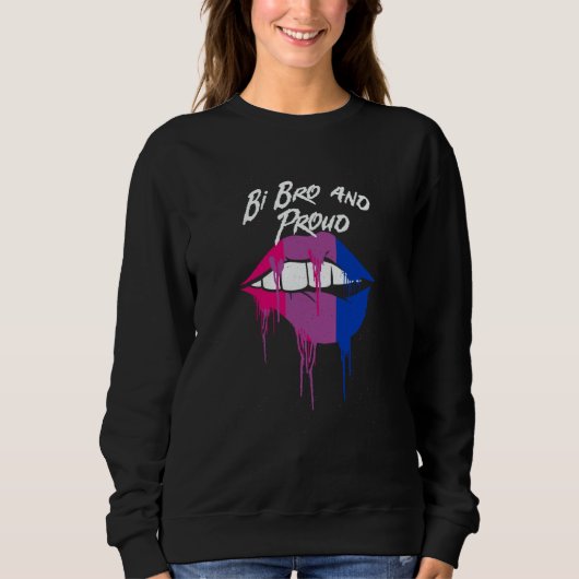 Sweatshirt Bi Bro and Proud Bisexual LGBTQ Bi Pride LGBT Boyf (Devant)