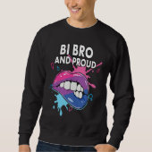 Sweatshirt Bi Bro And Proud Bisexual Rainbow Pride Bisexualit (Devant)