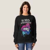 Sweatshirt Bi Bro And Proud Bisexual Rainbow Pride Bisexualit (Devant entier)