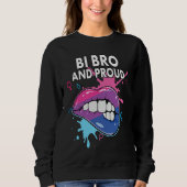 Sweatshirt Bi Bro And Proud Bisexual Rainbow Pride Bisexualit (Devant)