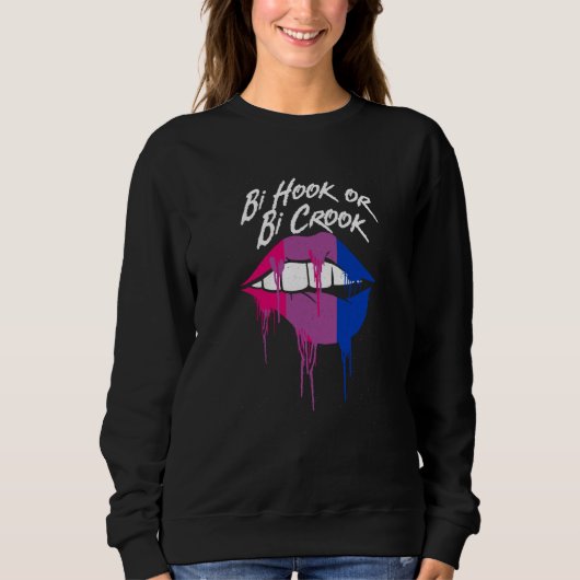 Sweatshirt Bi Hook or Bi Crook Bisexual LGBTQ Bi Pride LGBT (Devant)