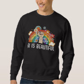 Sweatshirt Bi Is Beautiful Bisexual Rainbow Pride Bisexuality (Devant)