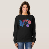 Sweatshirt Bi Pride Butterfly Bisexual Flag Flower (Devant entier)