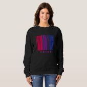 Sweatshirt Bi Pride Code Barre Bisexuel Drapeau Lgbtq Mois Al (Devant entier)