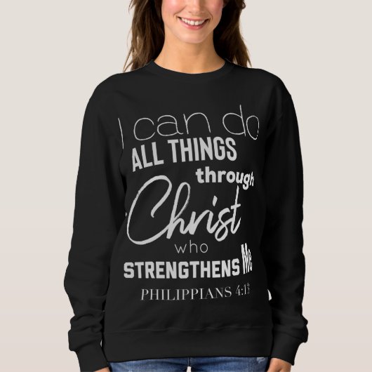 Sweatshirt Bible à thème chrétien Verse Jésus Christ (Devant)