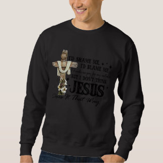 Sweatshirt Bible chrétienne inspirée croisée