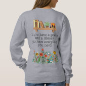 Sweatshirt Bibliothèque & Jardin (Dos)