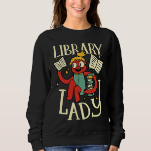 Sweatshirt Bibliothèque Lady Shushing Librarian Bookworm
