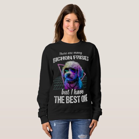 Sweatshirt Bichon Frise Chien Bichon Frises (Devant entier)