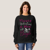 Sweatshirt Bicycle Cyclist Mom Never Underestimate a mom with (Devant entier)