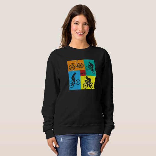 Sweatshirt Bicycle Cyling Square Pattern Desinged (Devant entier)