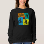 Sweatshirt Bicycle Cyling Square Pattern Desinged (Devant)