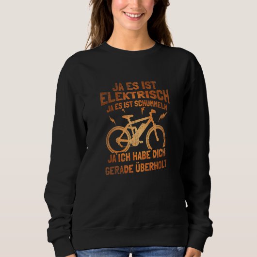 Sweatshirt Bicycle Vélo Électrique Dire Motif Cyclisme E B (Devant)