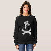Sweatshirt Bicyclette Crossbones Pas de crâne Pas effrayant G (Devant entier)