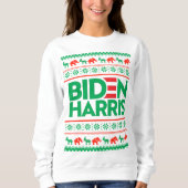 Sweatshirt BIDEN HARRIS PÂTE DE NOËL LAIGRE (Vert) (Devant)