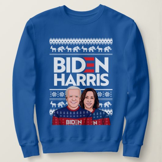 SWEATSHIRT BIDEN HARRIS UGLY SWEATER (Design devant)