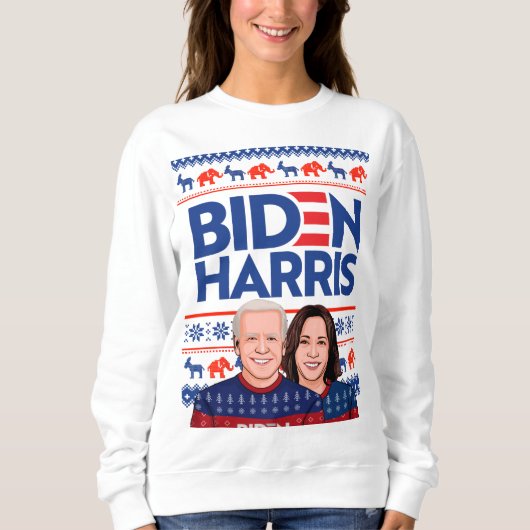 SWEATSHIRT BIDEN HARRIS UGLY SWEATER (Devant)