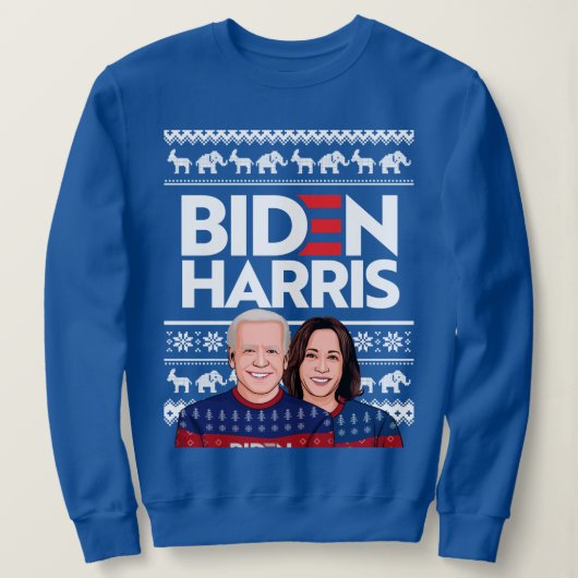 SWEATSHIRT BIDEN HARRIS UGLY SWEATER (Design devant)
