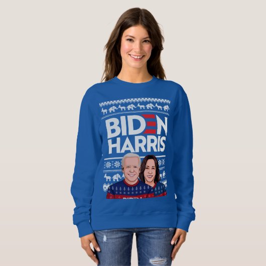 SWEATSHIRT BIDEN HARRIS UGLY SWEATER (Devant entier)