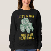 Sweatshirt Biélorussie Tracteur agricole (Devant)