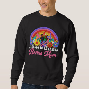 Sweatshirt Bienheureuse d'être appelée maman de bonus arc-en-
