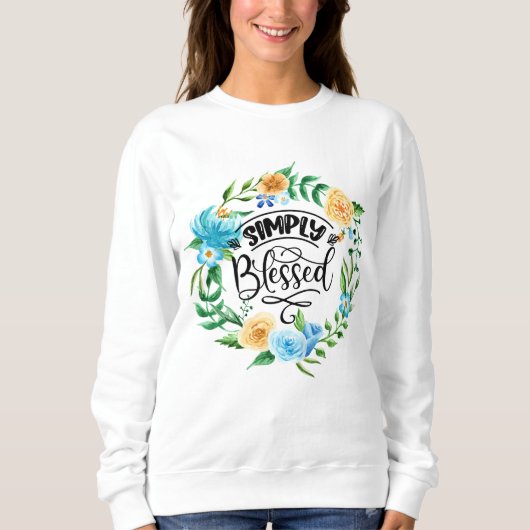 Sweatshirt Bienheureux Débardeur Floral Wreath (Devant)
