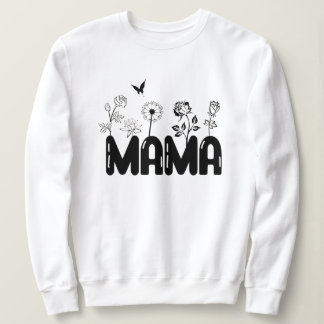 Sweatshirt Bienheureux Fleurs Mama