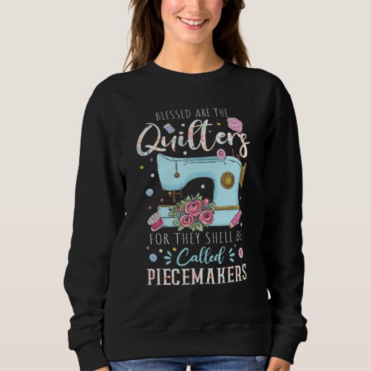 Sweatshirt Bienheureux sont les créateurs de patchwork Coutur (Devant)