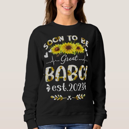 Sweatshirt Bientôt être grand Babci 2023 Fête des mères de to (Devant)