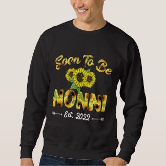 Sweatshirt Bientôt Être Nonni Genre Révéler Tournesol
