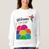 Sweatshirt Bienvenue au Logo d'affaires Jungle Hummingbird (Devant)