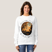 Sweatshirt Bienvenue au Nightmare Halloween Citrouille Design (Devant entier)