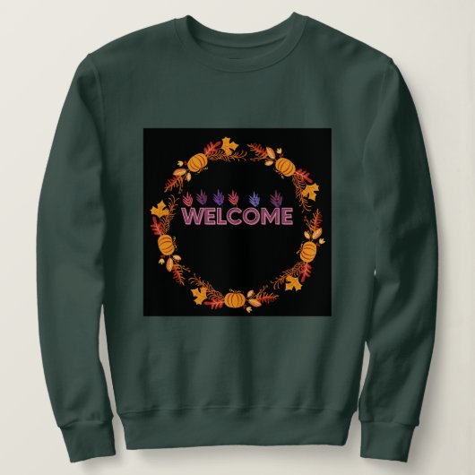 Sweatshirt Bienvenue Automne Unisex (Design devant)