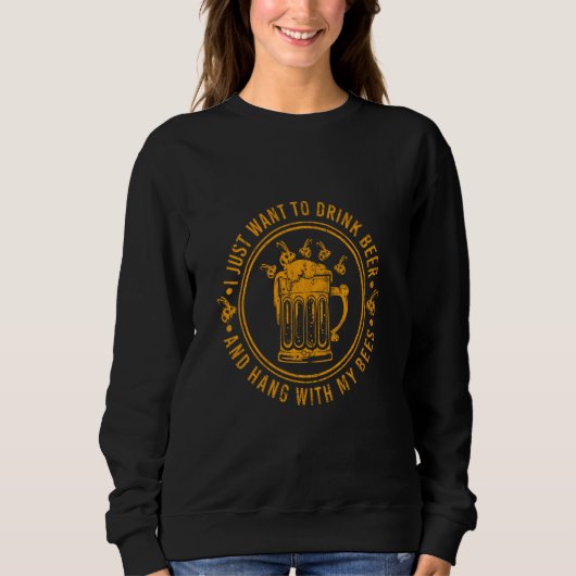 Sweatshirt Bière apiculteur (Devant)