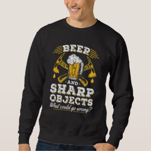 Sweatshirt Bière Et Objets Sharp Ax Throwing Spécialiste Mar