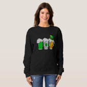 Sweatshirt Bière irlandaise Drapeau Jour de la St Patrick Hom (Devant entier)
