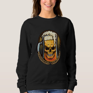 Sweatshirt Bière Maladie alcool Boissons Alcool Crâne de mort