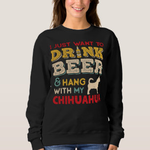 Sweatshirt Bière Papa Chien Chihuahua