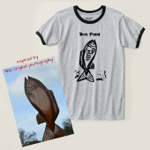 Sweatshirt Big Bass Fish Art primitif