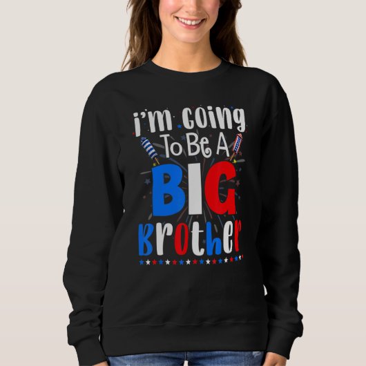 Sweatshirt Big Brother 4th Of July Pregnancy Gender Reveal Fi (Devant)