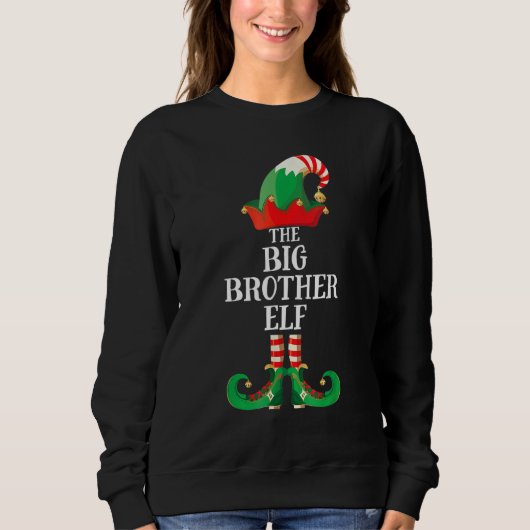 Sweatshirt Big Brother Elf Matching Family Group Christmas Pa (Devant)