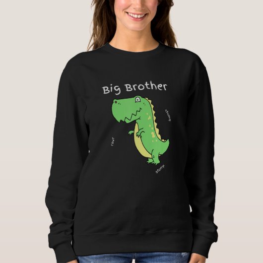 Sweatshirt Big Brother Funny T Rex Dinosaur Pour Les Garçons (Devant)