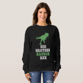 Sweatshirt Big Brother Saurus Rex Dinosaur Noël (Devant entier)