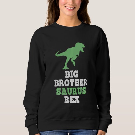 Sweatshirt Big Brother Saurus Rex Dinosaur Noël (Devant)