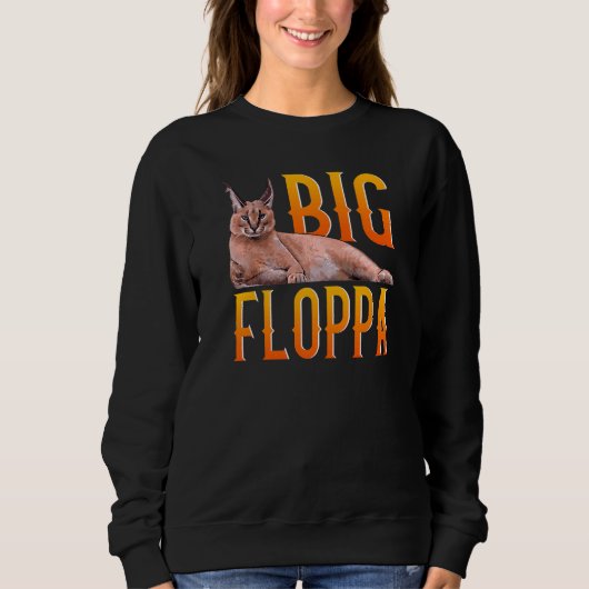 Sweatshirt Big Floppa mème mignonne chat caracal (Devant)
