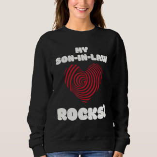 Sweatshirt Big Red Love Vertigo Heart My Son In Law Rocks Inl